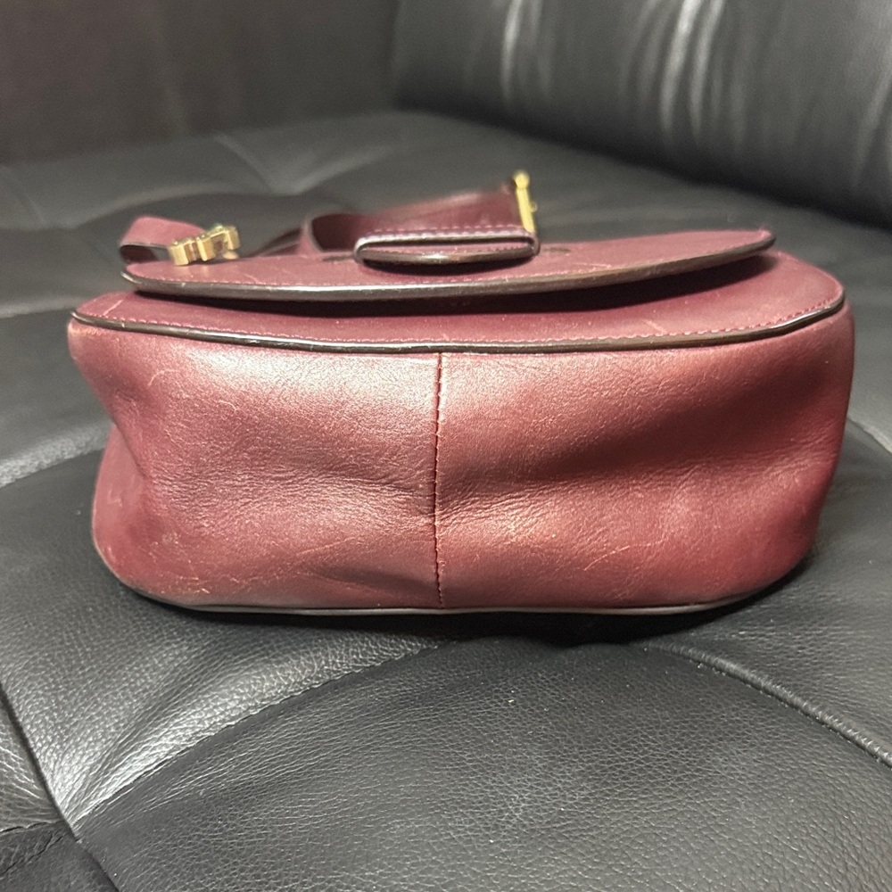 RADLEY LONDON Burgundy Leather Saddle Crossbody Bag (REHAB) - Picture 2 of 16